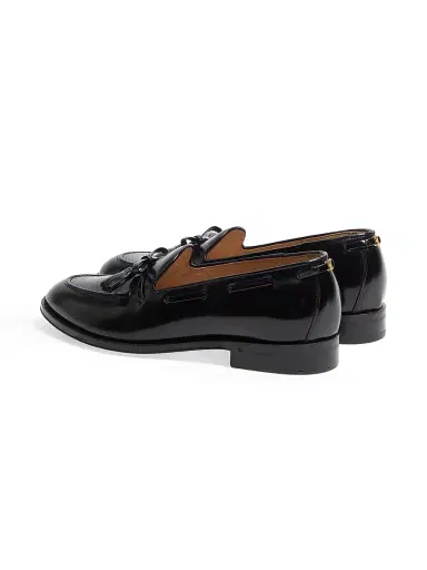Valentino Garavani Men's Bowshire Loafers in Shiny Calfskin - Black - Size 7 | Thumbnail 4 Valentino Garavani Men's Bowshire Loafers in Shiny Calfskin - Black - Size 7 | Thumbnail 4
