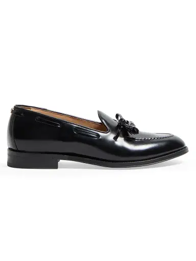Valentino Garavani Men's Bowshire Loafers in Shiny Calfskin - Black - Size 7 | Thumbnail 1 Valentino Garavani Men's Bowshire Loafers in Shiny Calfskin - Black - Size 7 | Thumbnail 1