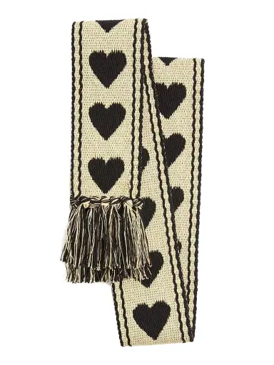 Valentino Garavani Men's Antibes Cotton Scarf with Fringe - Butter Black | Thumbnail 4