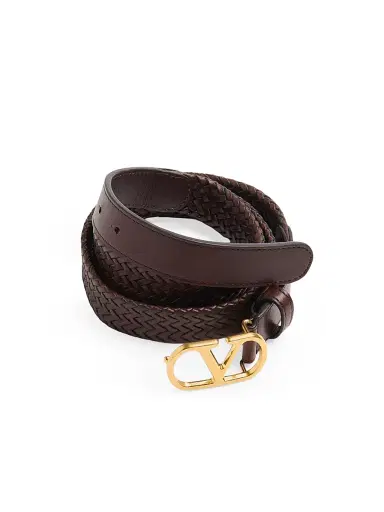 Valentino Garavani Men's VLogo Signature Braided Calfskin Belt | Thumbnail 2 Valentino Garavani Men's VLogo Signature Braided Calfskin Belt | Thumbnail 2