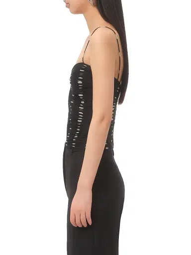 Valentino Garavani Women's Chiffon Top with Plusdepois Print - Black - Size 0 | Thumbnail 3 Valentino Garavani Women's Chiffon Top with Plusdepois Print - Black - Size 0 | Thumbnail 3