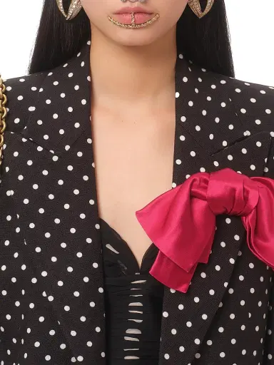 Valentino Garavani Women's Chiffon Top with Plusdepois Print - Black - Size 0 | Thumbnail 5 Valentino Garavani Women's Chiffon Top with Plusdepois Print - Black - Size 0 | Thumbnail 5