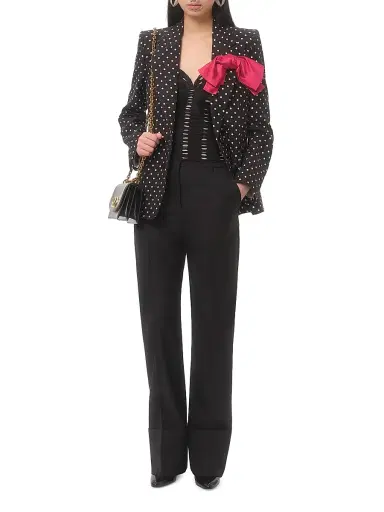 Valentino Garavani Women's Chiffon Top with Plusdepois Print - Black - Size 0 | Thumbnail 7 Valentino Garavani Women's Chiffon Top with Plusdepois Print - Black - Size 0 | Thumbnail 7