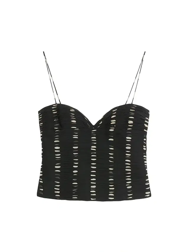 Valentino Garavani Women's Chiffon Top with Plusdepois Print - Black