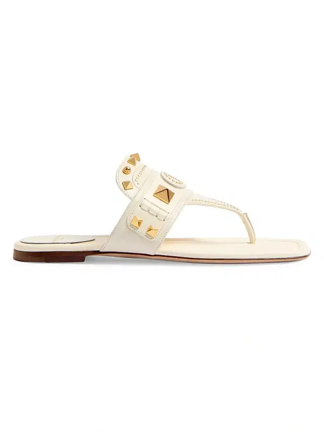Valentino Garavani Women's Plaster Caster Goatskin Thong Sandals -