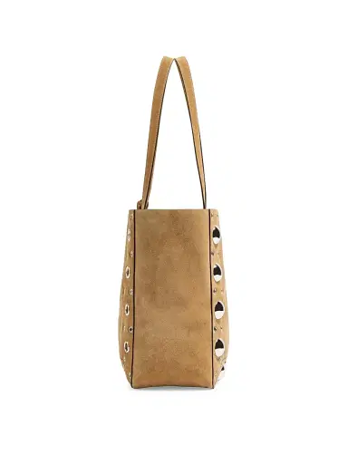 Valentino Garavani Men's Nellcôte Large Suede Shopping Bag - Havana Beige | Thumbnail 6 Valentino Garavani Men's Nellcôte Large Suede Shopping Bag - Havana Beige | Thumbnail 6