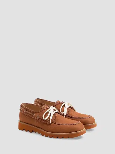 Valentino Garavani Men's Palm Avenue Deerskin Suede Boat Shoes - Tobacco - Size 10.5 | Thumbnail 2 Valentino Garavani Men's Palm Avenue Deerskin Suede Boat Shoes - Tobacco - Size 10.5 | Thumbnail 2