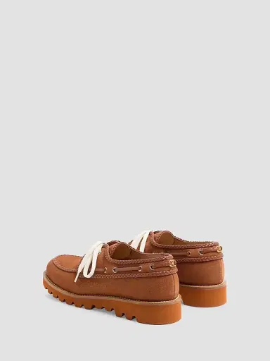 Valentino Garavani Men's Palm Avenue Deerskin Suede Boat Shoes - Tobacco - Size 10.5 | Thumbnail 3 Valentino Garavani Men's Palm Avenue Deerskin Suede Boat Shoes - Tobacco - Size 10.5 | Thumbnail 3