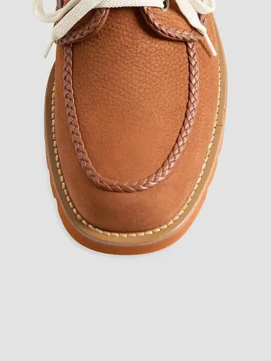 Valentino Garavani Men's Palm Avenue Deerskin Suede Boat Shoes - Tobacco - Size 10.5 | Thumbnail 5 Valentino Garavani Men's Palm Avenue Deerskin Suede Boat Shoes - Tobacco - Size 10.5 | Thumbnail 5