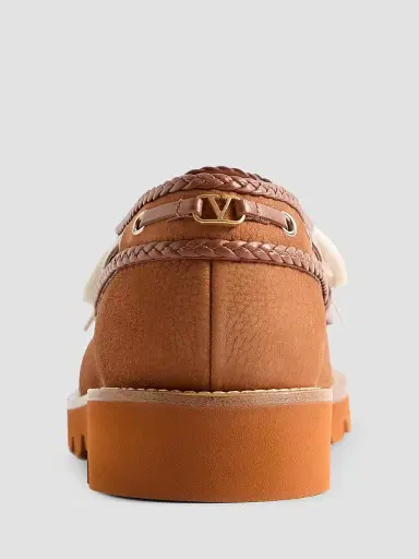 Valentino Garavani Men's Palm Avenue Deerskin Suede Boat Shoes - Tobacco - Size 10.5 | Thumbnail 6 Valentino Garavani Men's Palm Avenue Deerskin Suede Boat Shoes - Tobacco - Size 10.5 | Thumbnail 6