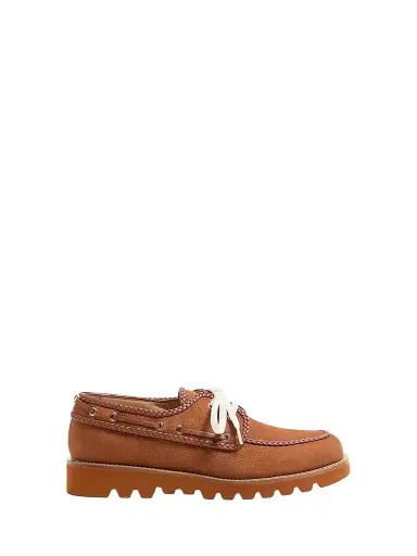 Valentino Garavani Men's Palm Avenue Deerskin Suede Boat Shoes - Tobacco - Size 10.5 | Thumbnail 1 Valentino Garavani Men's Palm Avenue Deerskin Suede Boat Shoes - Tobacco - Size 10.5 | Thumbnail 1