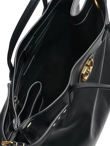 Valentino Garavani Men's Antibes Leather Shopping Bag - Black | Thumbnail 7 Valentino Garavani Men's Antibes Leather Shopping Bag - Black | Thumbnail 7
