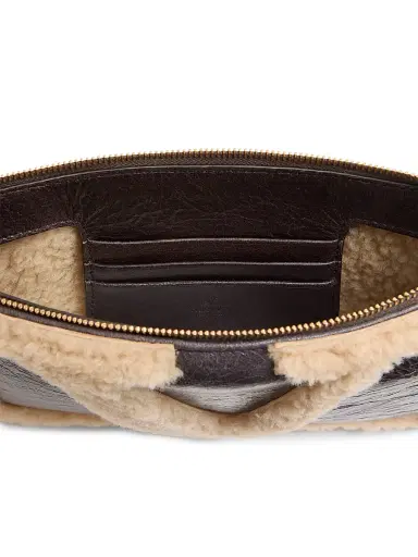 Valentino Garavani Women's Viva Superstar Sheepskin Pouch - Brown Beige | Thumbnail 5 Valentino Garavani Women's Viva Superstar Sheepskin Pouch - Brown Beige | Thumbnail 5