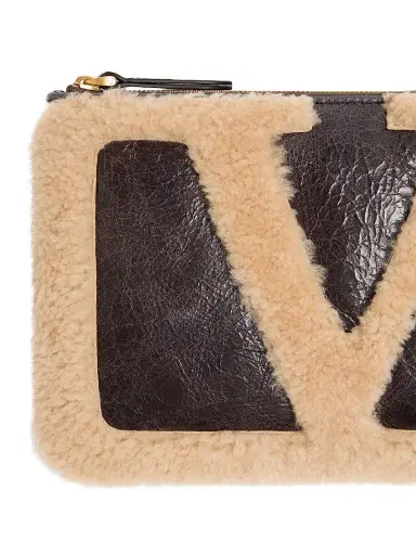 Valentino Garavani Women's Viva Superstar Sheepskin Pouch - Brown Beige | Thumbnail 6 Valentino Garavani Women's Viva Superstar Sheepskin Pouch - Brown Beige | Thumbnail 6