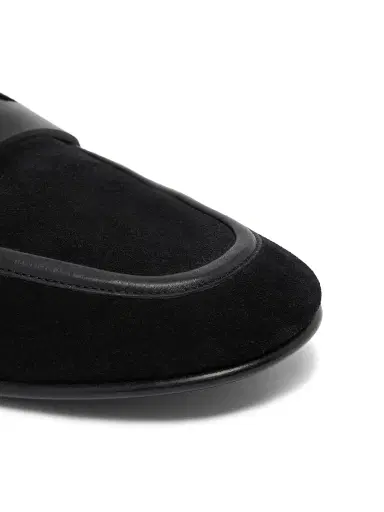 Dolce & Gabbana Men's Logo Suede & Leather Loafers | Thumbnail 5 Dolce & Gabbana Men's Logo Suede & Leather Loafers | Thumbnail 5