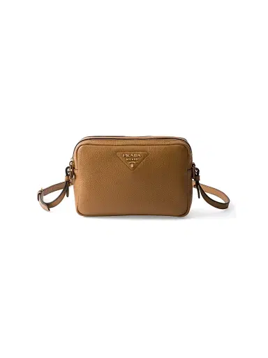 Prada Women's Small Leather Shoulder Bag - Brown | Thumbnail 3 Prada Women's Small Leather Shoulder Bag - Brown | Thumbnail 3