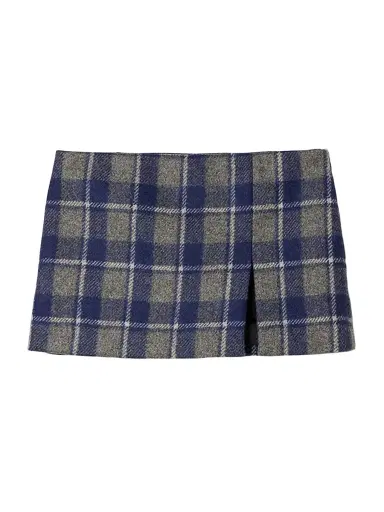 Miu Miu Women's Checked Miniskirt - Grey Multi - Size 4 | Thumbnail 1 Miu Miu Women's Checked Miniskirt - Grey Multi - Size 4 | Thumbnail 1