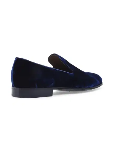 Gianvito Rossi Men's Satin Velvet Loafers - Denim - Size 12 | Thumbnail 3