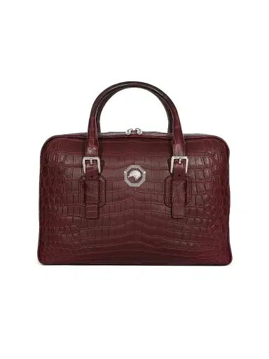 Stefano Ricci Men's Classic Adjustable Croc Bag | Thumbnail 1 Stefano Ricci Men's Classic Adjustable Croc Bag | Thumbnail 1
