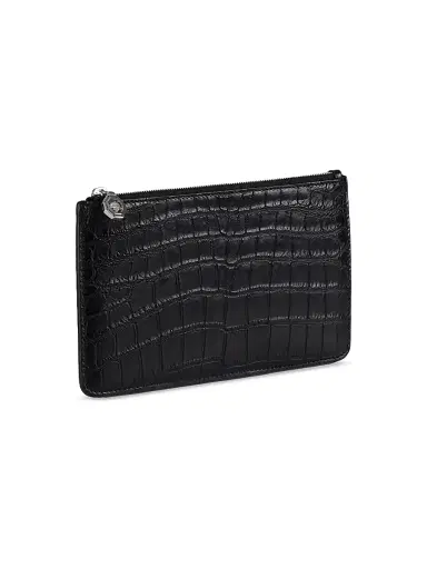 Stefano Ricci Men's Croc Coin Wallet - Black | Thumbnail 2