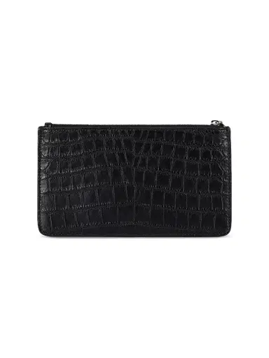 Stefano Ricci Men's Croc Coin Wallet - Black | Thumbnail 3