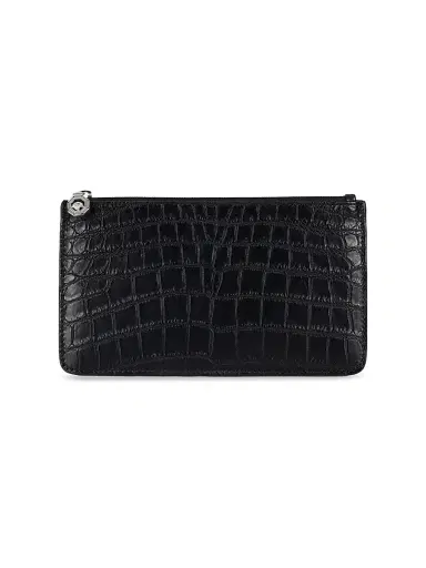 Stefano Ricci Men's Croc Coin Wallet - Black | Thumbnail 1