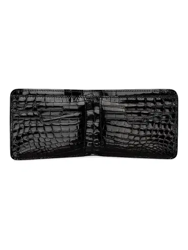 Stefano Ricci Men's Bifold Croc Gloss Wallet | Thumbnail 3