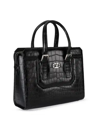 Stefano Ricci Men's Bag Full Croc Leather - Black | Thumbnail 2