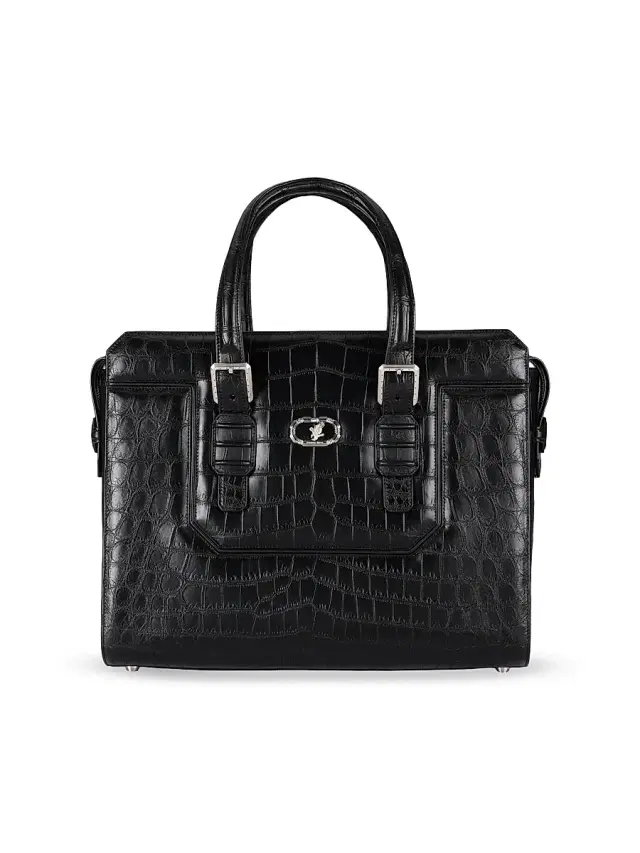 Stefano Ricci Men's Bag Full Croc Leather - Black