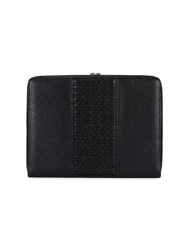 Stefano Ricci Men's Calfskin Leather Tablet Holder - Black | Thumbnail 2