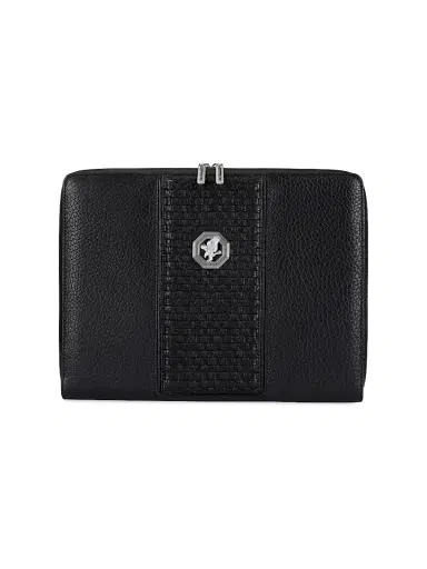 Stefano Ricci Men's Calfskin Leather Tablet Holder - Black | Thumbnail 1