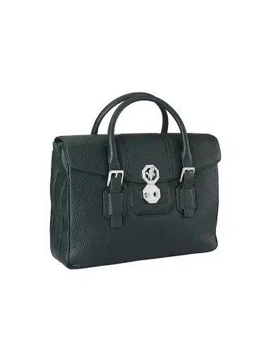 Stefano Ricci Men's Luxury Calfskin Briefcase - Dark Green | Thumbnail 3