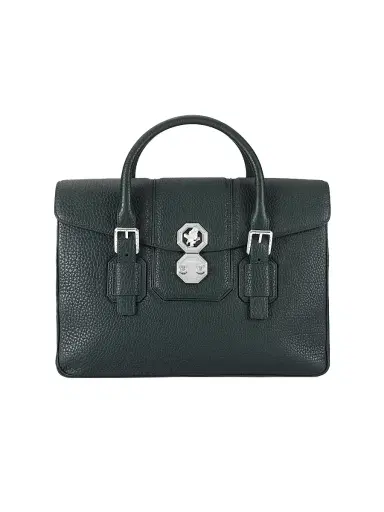 Stefano Ricci Men's Luxury Calfskin Briefcase - Dark Green | Thumbnail 1