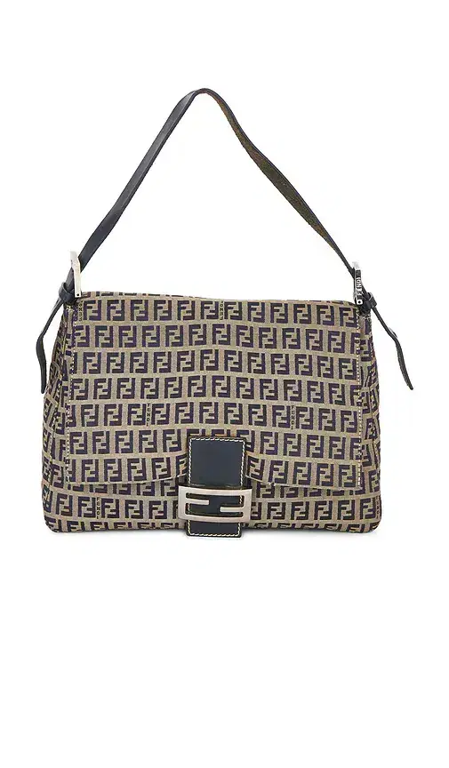 FWRD Renew Fendi Zucchino Mama Baguette Shoulder Bag
