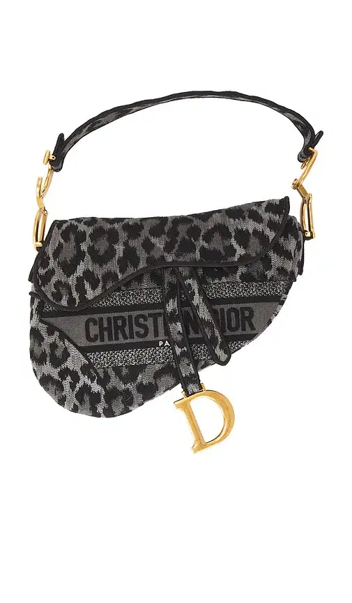 FWRD Renew Dior Mizza Embroidered Saddle Bag