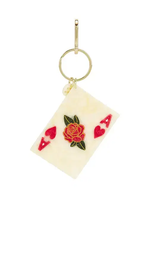 Solar Eclipse Hand-Painted Ace Of Hearts Bag Charm + Keychain