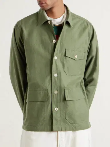 Drake's Cotton-Twill Overshirt - Men | Thumbnail 3