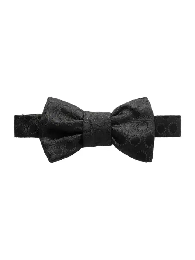 Charvet Pre-Tied Embroidered Silk Bow Tie - Men