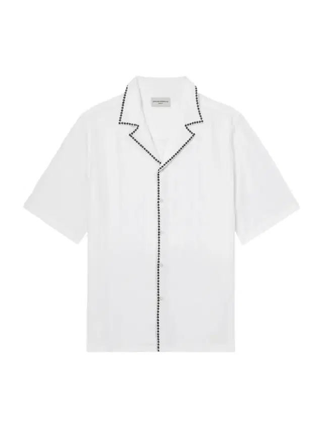 Eren Camp-Collar Embroidered Seersucker Shirt - Men