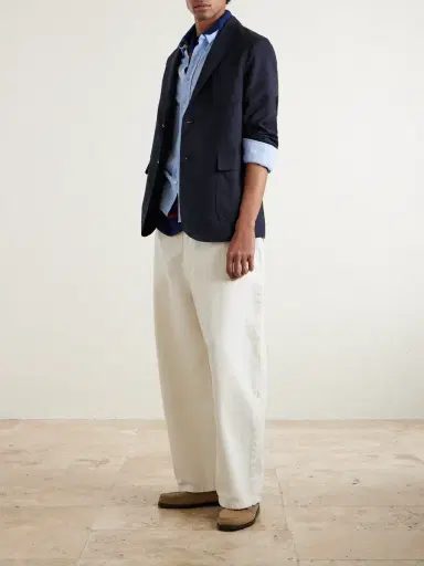 OFFICINE GÉNÉRALE Button-Down Collar Cotton Oxford Shirt - Men | Thumbnail 2 OFFICINE GÉNÉRALE Button-Down Collar Cotton Oxford Shirt - Men | Thumbnail 2