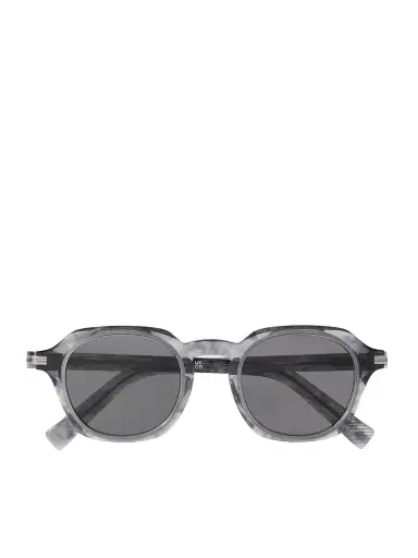 Zegna Round-Frame Marbled Acetate Sunglasses - Men | Thumbnail 1 Zegna Round-Frame Marbled Acetate Sunglasses - Men | Thumbnail 1