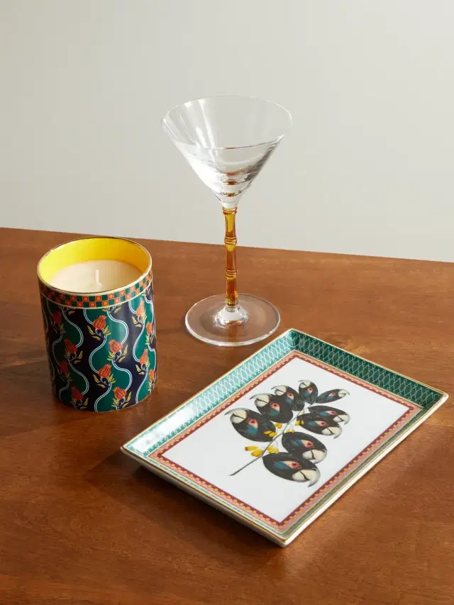 La DoubleJ + Beto Val Gold-plated Porcelain Tray