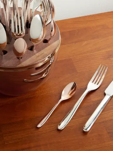 Christofle Mood Precious Set of 24 Rose Gold-Tone and Stainless Steel Cutlery - Men - Rose gold | Thumbnail 4 Christofle Mood Precious Set of 24 Rose Gold-Tone and Stainless Steel Cutlery - Men - Rose gold | Thumbnail 4