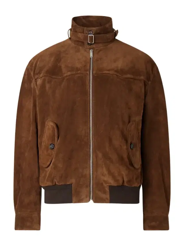 Panelled Suede Harrington Jacket - Men