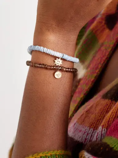 Sydney Evan Small Happy Face Set Of Two 14-karat Gold, Opal And Andalusite Bracelets | Thumbnail 2 Sydney Evan Small Happy Face Set Of Two 14-karat Gold, Opal And Andalusite Bracelets | Thumbnail 2