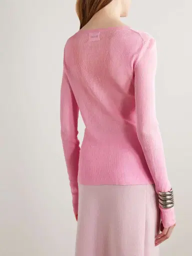 Khaite Mosi Ribbed Silk Top | Thumbnail 4