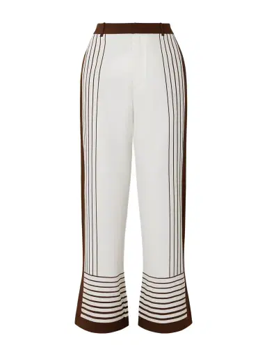 SIR. Destino Striped Silk Crepe De Chine Wide-leg Pants | Thumbnail 1 SIR. Destino Striped Silk Crepe De Chine Wide-leg Pants | Thumbnail 1