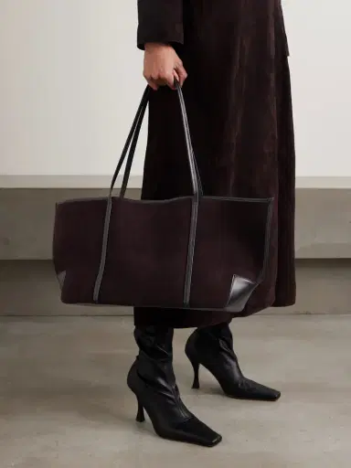 St. Agni Bateau Leather-trimmed Suede Tote | Thumbnail 2 St. Agni Bateau Leather-trimmed Suede Tote | Thumbnail 2