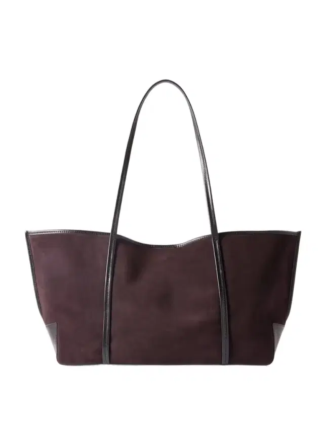 Bateau Leather-trimmed Suede Tote