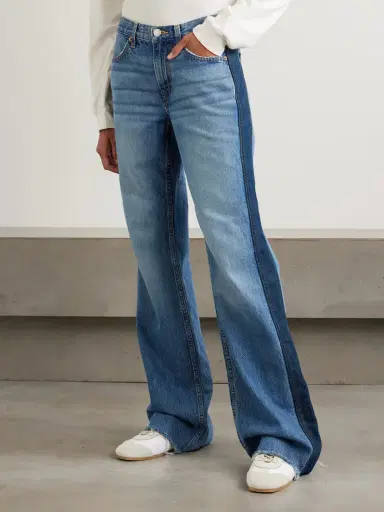 RE/DONE The Californian Frayed Two-tone Mid-rise Wide-leg Jeans | Thumbnail 3 RE/DONE The Californian Frayed Two-tone Mid-rise Wide-leg Jeans | Thumbnail 3